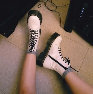 White "Jadon" Dr. Martens Size 9